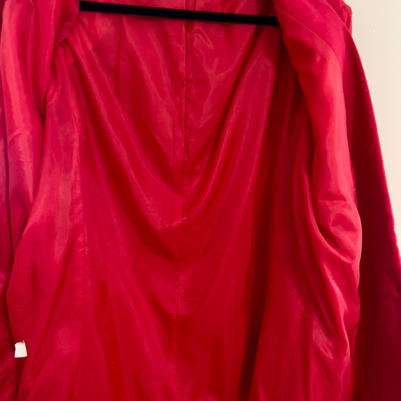 Vintage 80s Russ Red Blazer Sz 16 One Button Pockets Business Casual Career - Picture 11 of 13